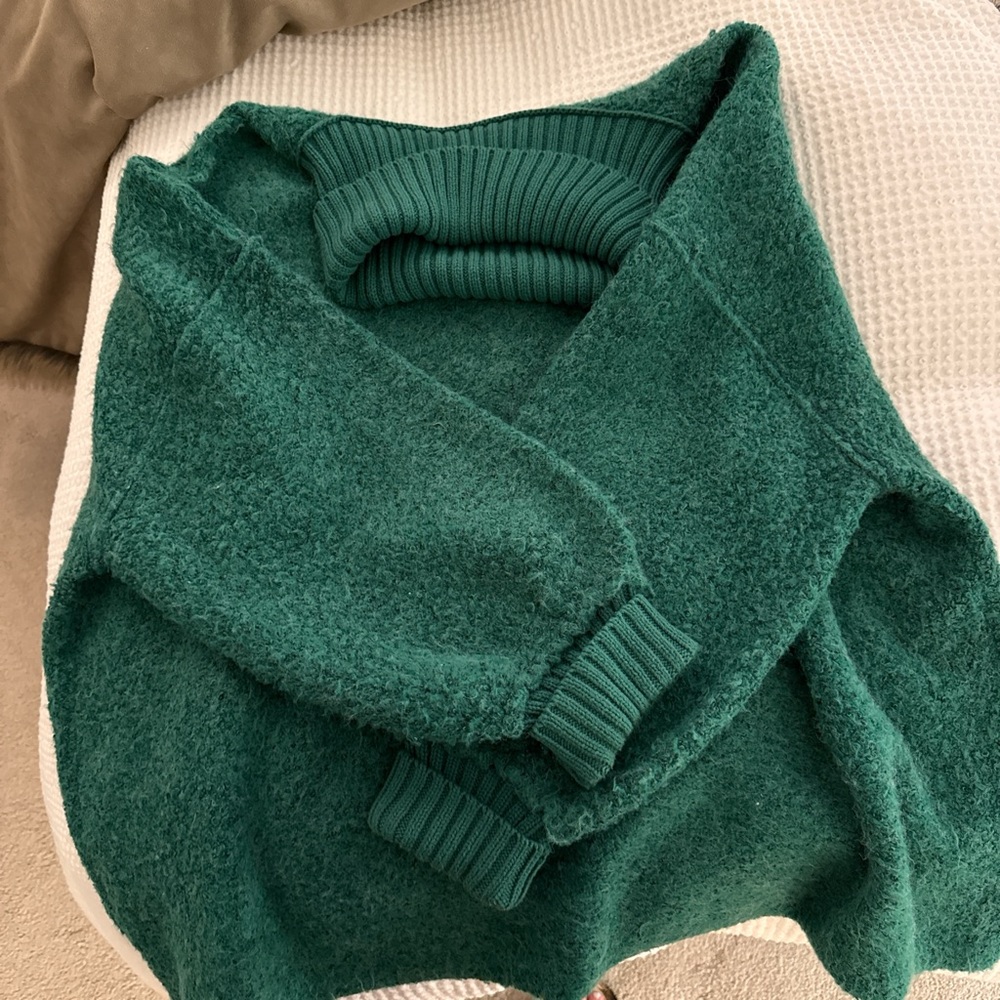 Free People Emerald Cowl Neck Sweater
